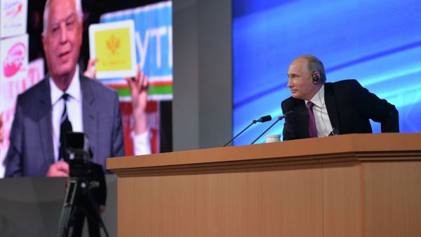 Tenth annual major news conference of Russian President Vladimir Putin Tenth annual major news conference of Russian President Vladimir Putin - Sputnik International