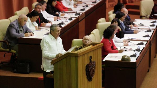 Cuban President Raul Castro addressing the Cuban National Assembly in Havana December 20, 2014. Cuban President Raul Castro addressing the Cuban National Assembly in Havana December 20, 2014. - Sputnik International