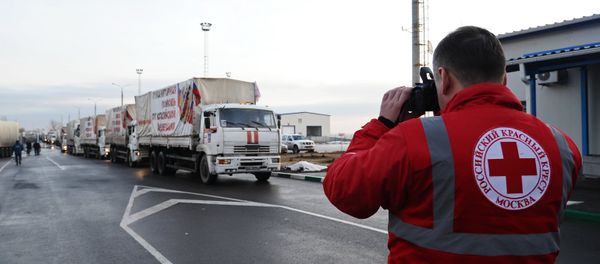 Russia’s humanitarian convoy has crossed the Russia-Ukraine border Russia’s humanitarian convoy has crossed the Russia-Ukraine border - Sputnik International