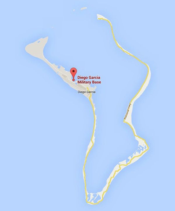 Google Maps: Diego Garcia in the lonely Indian Ocean. A close-up of the British island below Google Maps: Diego Garcia in the lonely Indian Ocean. A close-up of the British island below - Sputnik International