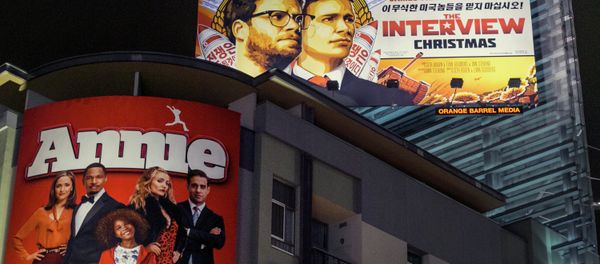 A banner for The Interviewis posted outside Arclight Cinemas, Wednesday, Dec. 17, 2014, in the Hollywood section of Los Angeles A banner for The Interviewis posted outside Arclight Cinemas, Wednesday, Dec. 17, 2014, in the Hollywood section of Los Angeles - Sputnik International
