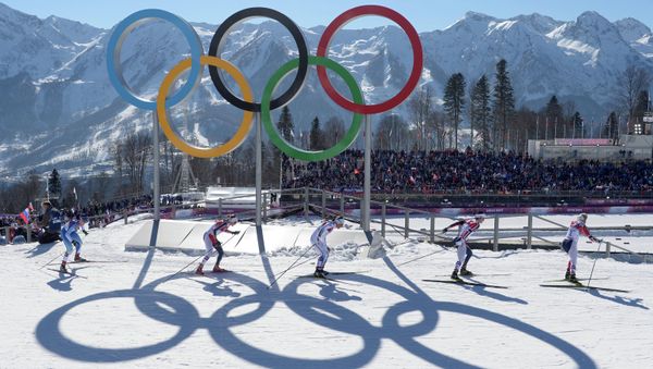 2014 Winter Olympics. Cross country skiing. Women. Skiathlon - Sputnik International