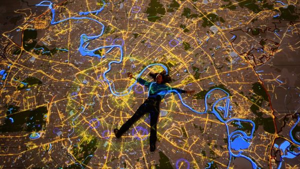 A visitor at the opening of the Interactive Moscow Map hall - Sputnik International