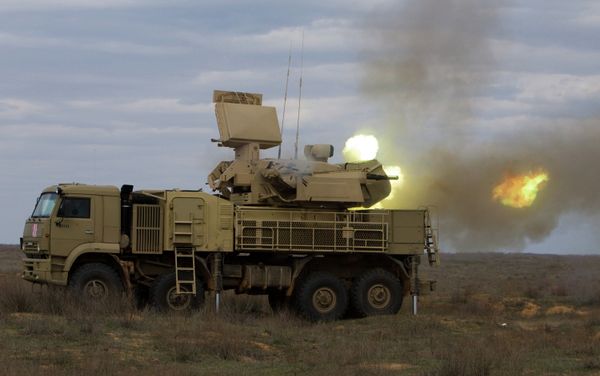 Pantsir-S missile system at work Pantsir-S missile system at work - Sputnik International