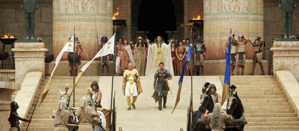 Joel Edgerton, center left, as Ramses, and Christian Bale, center right, as Moses, in a scene from the film, Exodus: Gods and Kings. Joel Edgerton, center left, as Ramses, and Christian Bale, center right, as Moses, in a scene from the film, Exodus: Gods and Kings. - Sputnik International