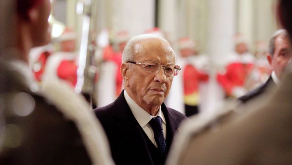Tunisia's new President Beji Caid Essebsi attends the ceremony of transfer of power at the Carthage Palace in Tunis December 31, 2014 Tunisia's new President Beji Caid Essebsi attends the ceremony of transfer of power at the Carthage Palace in Tunis December 31, 2014 - Sputnik International