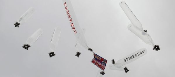 Balloons carrying anti-North Korea leaflets - Sputnik International