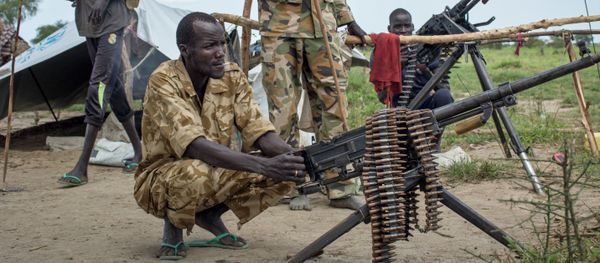 Rebel soldiers guard the village of Majieng, about 6km from the town of Bentiu, in South Sudan Rebel soldiers guard the village of Majieng, about 6km from the town of Bentiu, in South Sudan - Sputnik International