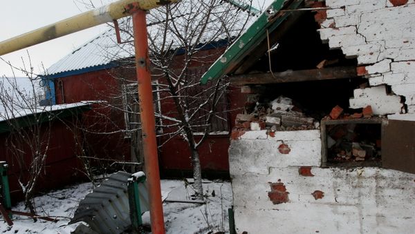 A private house in Petrovsky District of Donetsk damaged by Ukrainian army shelling A private house in Petrovsky District of Donetsk damaged by Ukrainian army shelling - Sputnik International