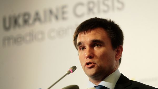 Ukrainian Foreign Minister Pavlo Klimkin Ukrainian Foreign Minister Pavlo Klimkin - Sputnik International