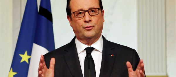 French President Francois Hollande addresses the nation at the Elysee Palace in Paris January 9, 2015 French President Francois Hollande addresses the nation at the Elysee Palace in Paris January 9, 2015 - Sputnik International