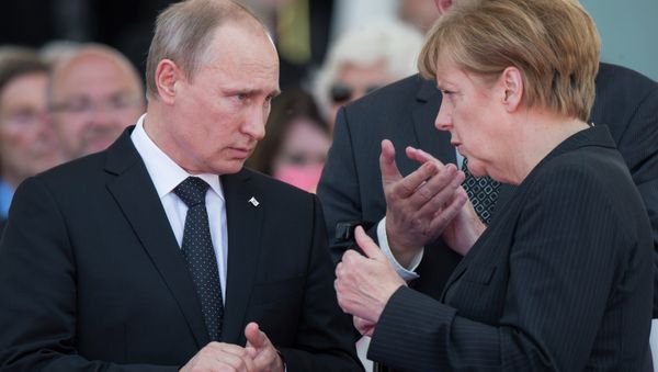 Russian President Vladimir Putin and German Chancellor Angela Merkel have confirmed their mutual intention to continue promoting Ukrainian reconciliation, including in the Normandy format, the Kremlin press service said - Sputnik International