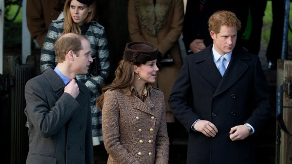 Britain's Prince William, left, his wife Kate Duchess of Cambridge and brother Prince Harry leave after attending the British royal family's traditional Christmas Day church service Britain's Prince William, left, his wife Kate Duchess of Cambridge and brother Prince Harry leave after attending the British royal family's traditional Christmas Day church service - Sputnik International