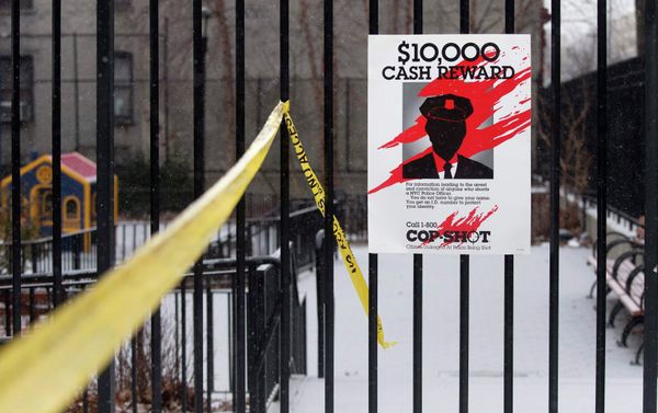 A sign posted near the site of a shooting is seen in the Bronx borough of New York January 6, 2015 A sign posted near the site of a shooting is seen in the Bronx borough of New York January 6, 2015 - Sputnik International