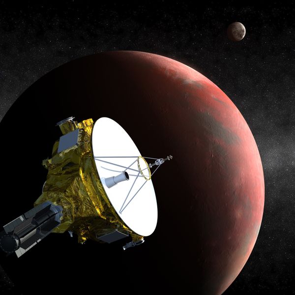An artist's impression of NASA's New Horizons spacecraft, currently en route to Pluto, is shown in this handout image provided by Science@NASA An artist's impression of NASA's New Horizons spacecraft, currently en route to Pluto, is shown in this handout image provided by Science@NASA - Sputnik International