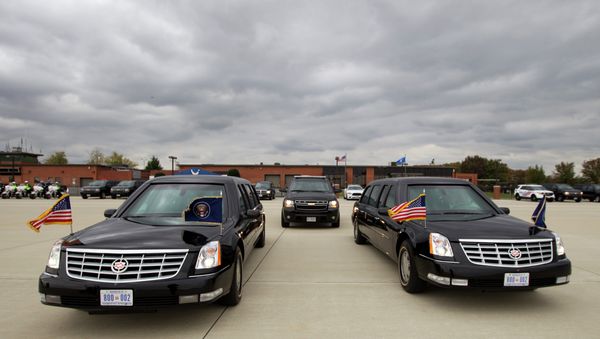 President Barack Obama limousine park at Andrews Air Force Base, Md., on Saturday, Nov. 1, 2014 - Sputnik International