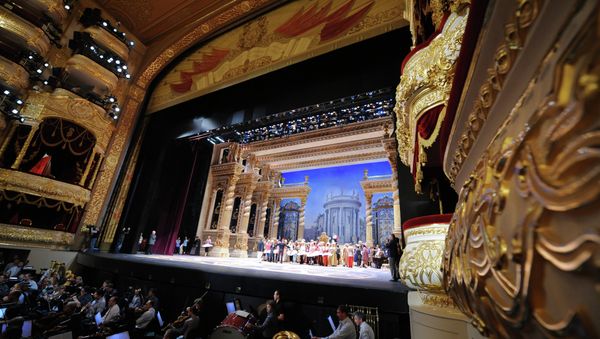 Ballet dancers rehearse The Sleeping Beauty on September 20, 2011 at the Bolshoi Theater in Moscow. Ballet dancers rehearse The Sleeping Beauty on September 20, 2011 at the Bolshoi Theater in Moscow. - Sputnik International