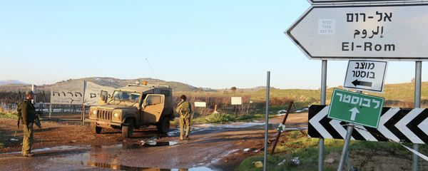 Israeli troops patrol the Israeli-occupied sector of the Golan Heights on January 18, 2015. An Israeli helicopter carried out a strike today against terrorists in the Syrian sector of the Golan Heights who were allegedly preparing an attack on Israel, an Israeli security source said. Israeli troops patrol the Israeli-occupied sector of the Golan Heights on January 18, 2015. An Israeli helicopter carried out a strike today against terrorists in the Syrian sector of the Golan Heights who were allegedly preparing an attack on Israel, an Israeli security source said. - Sputnik International