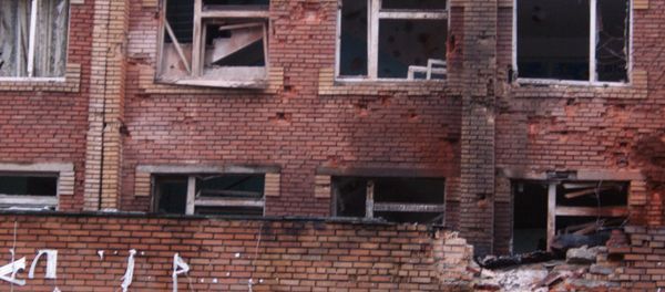 Artillery shell hits hospital in Donetsk Artillery shell hits hospital in Donetsk - Sputnik International
