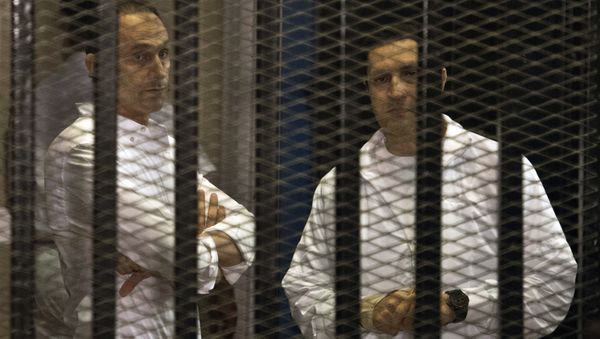 Sons of ousted Egyptian president Hosni Mubarak, Gamal (L) and Alaa (R) Sons of ousted Egyptian president Hosni Mubarak, Gamal (L) and Alaa (R) - Sputnik International