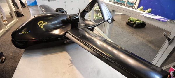 A mock-up of the 750kg variant of the Chirok UAV. A mock-up of the 750kg variant of the Chirok UAV. - Sputnik International