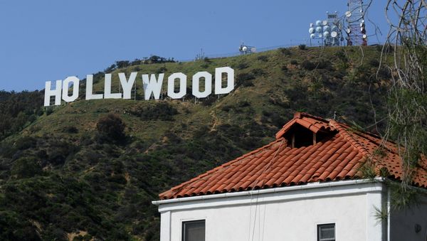 This photo taken on March 24, 2010 shows the iconic Hollywood sign in the hills above Hollywood This photo taken on March 24, 2010 shows the iconic Hollywood sign in the hills above Hollywood - Sputnik International