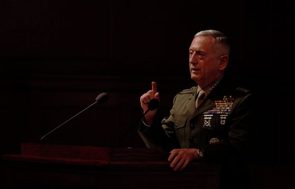 Gen. James Mattis, the head of U.S. Central Command, takes questions after delivering a lecture to the London think tank Policy Exchange in London, Tuesday, Feb. 1, 2011. Gen. James Mattis, the head of U.S. Central Command, takes questions after delivering a lecture to the London think tank Policy Exchange in London, Tuesday, Feb. 1, 2011. - Sputnik International