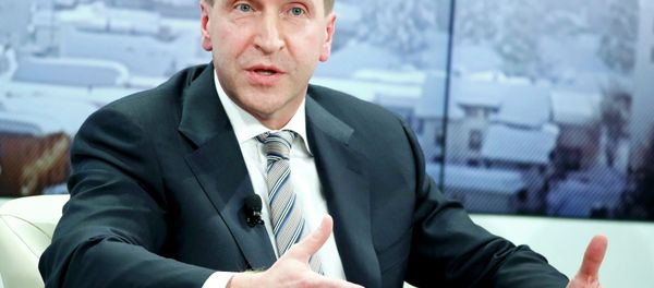 Russian first deputy Prime Minister Igor Shuvalov gestures during the session 'Growing in Harder Times' in the Swiss mountain resort of Davos January 23, 2015 Russian first deputy Prime Minister Igor Shuvalov gestures during the session 'Growing in Harder Times' in the Swiss mountain resort of Davos January 23, 2015 - Sputnik International