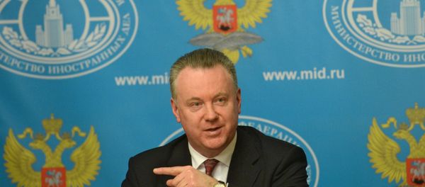 Russian Foreign Ministry spokesman Alexander Lukashevich during a news briefing in Moscow Russian Foreign Ministry spokesman Alexander Lukashevich during a news briefing in Moscow - Sputnik International