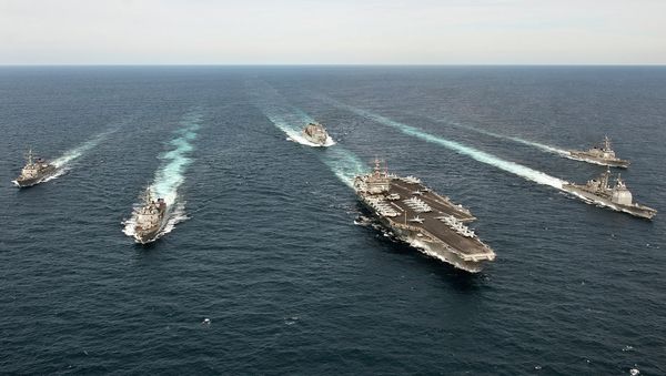 The Enterprise Carrier Strike Group transits the Atlantic Ocean - Sputnik International