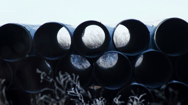 A depot used to store pipes for Transcanada Corp's planned Keystone XL oil pipeline is seen in Gascoyne, North Dakota November 14, 2014 A depot used to store pipes for Transcanada Corp's planned Keystone XL oil pipeline is seen in Gascoyne, North Dakota November 14, 2014 - Sputnik International
