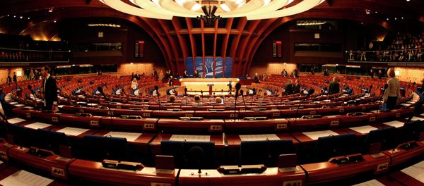 General view of the plenary room of the Council of Europe in Strasbourg, eastern France General view of the plenary room of the Council of Europe in Strasbourg, eastern France - Sputnik International