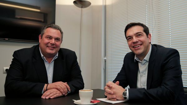 Alexis Tsipras and Panos Kammenos Alexis Tsipras and Panos Kammenos - Sputnik International