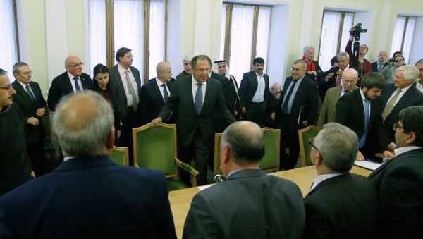 Russian FM Lavrov and Syrian opposition - Sputnik International