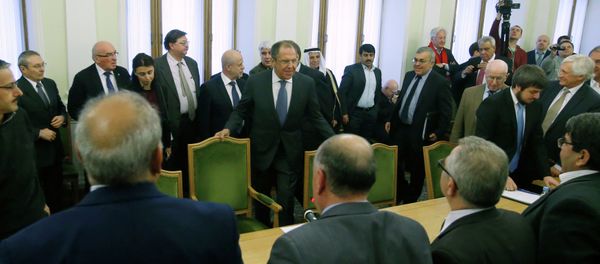 Russian FM Lavrov and Syrian opposition - Sputnik International