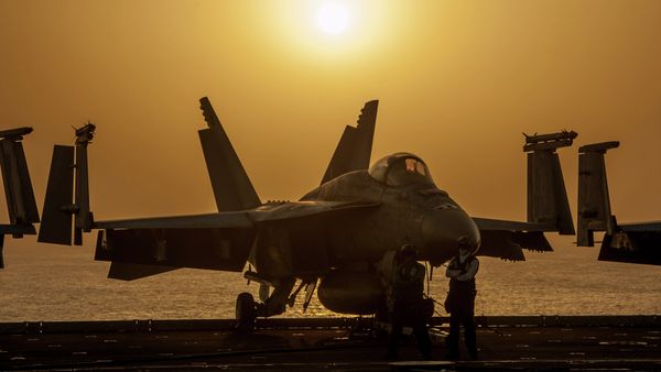 A U.S. Navy F/A-18E Super Hornet, Oct. 16, 2014 - Sputnik International