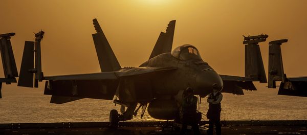 A U.S. Navy F/A-18E Super Hornet, Oct. 16, 2014 - Sputnik International