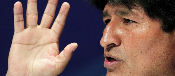 Bolivia's President Evo Morales gestures during a press conference at the Community of Latin American and Caribbean States (CELAC) summit in San Antonio de Belen Heredia province, January 29, 2015 - Sputnik International