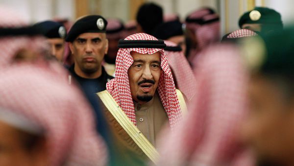 New Saudi King Salman attends a ceremony with world leaders offering their condolences following the death of the late Saudi King, Abdullah bin Abdulaziz, at the Diwan royal palace in Riyadh January 24, 2015 - Sputnik International