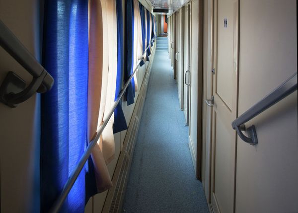 Interior of Tver Carriage Works' new bilevel design. Interior of Tver Carriage Works' new bilevel design. - Sputnik International