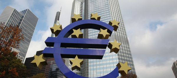 The EURO logo is pictured in front of the European Central Bank, ECB in Frankfurt/Main, central Germany, on November 6, 2014 The EURO logo is pictured in front of the European Central Bank, ECB in Frankfurt/Main, central Germany, on November 6, 2014 - Sputnik International