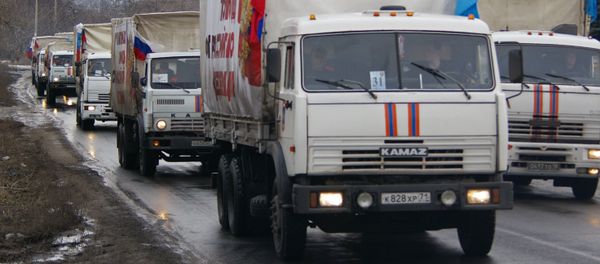 12th humanitarian convoy arrives in Donbas - Sputnik International