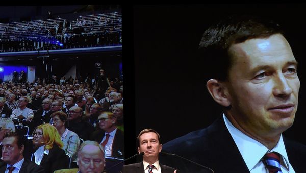 Bernd Lucke, chairman of the Alternative for Germany (AfD) party during the party congress in Bremen over the weekend. - Sputnik International