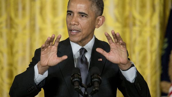 President Barack Obama gestures as he speaks in the East Room of the White House in Washington, Friday, Jan. 30, 2015 President Barack Obama gestures as he speaks in the East Room of the White House in Washington, Friday, Jan. 30, 2015 - Sputnik International