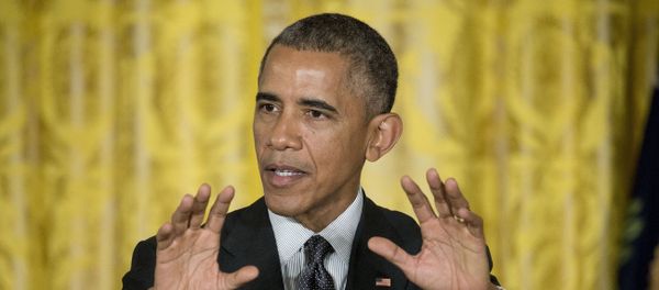 President Barack Obama gestures as he speaks in the East Room of the White House in Washington, Friday, Jan. 30, 2015 President Barack Obama gestures as he speaks in the East Room of the White House in Washington, Friday, Jan. 30, 2015 - Sputnik International