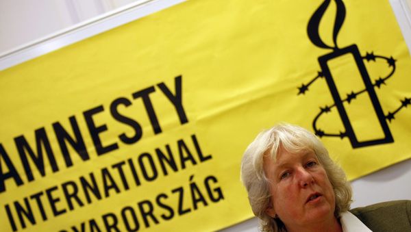 Amnesty International Europe and Middle Asia program director Nicola Duckworth gives a press conference on the 'Violent attacks againts Roma in Hungary' - Sputnik International