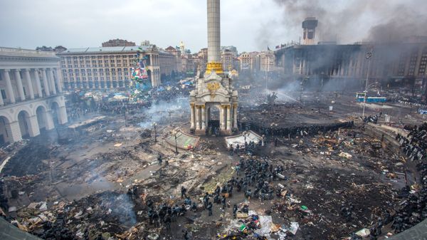 Maidan square in Kiev, Ukraine, Feb 19, 2014 Maidan square in Kiev, Ukraine, Feb 19, 2014 - Sputnik International