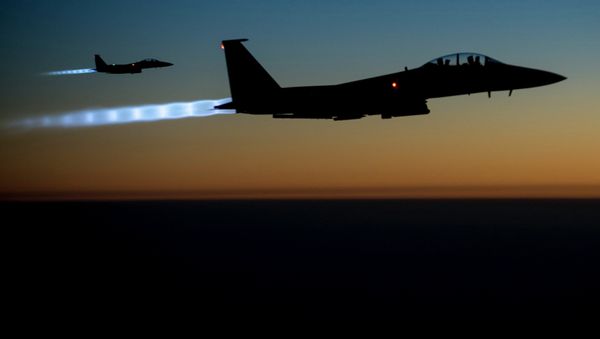 US Air Force F-15E Strike Eagles are designed to conduct airstrikes in Syria and Iraq US Air Force F-15E Strike Eagles are designed to conduct airstrikes in Syria and Iraq - Sputnik International