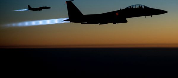 US Air Force F-15E Strike Eagles are designed to conduct airstrikes in Syria and Iraq - Sputnik International