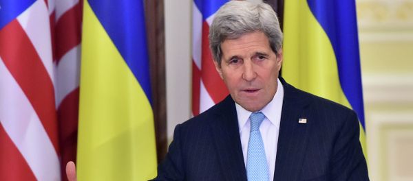 US Secretary of State John Kerry speaks during a press conference after a bilateral meeting in Kiev, on February 5, 2015. US Secretary of State John Kerry speaks during a press conference after a bilateral meeting in Kiev, on February 5, 2015. - Sputnik International